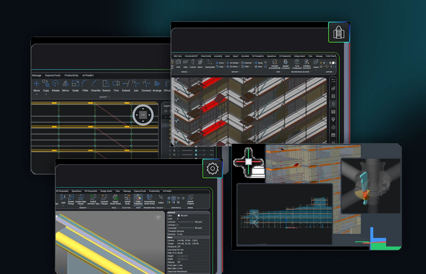 Interfaces do BricsCAD